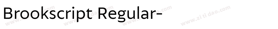 Brookscript Regular字体转换